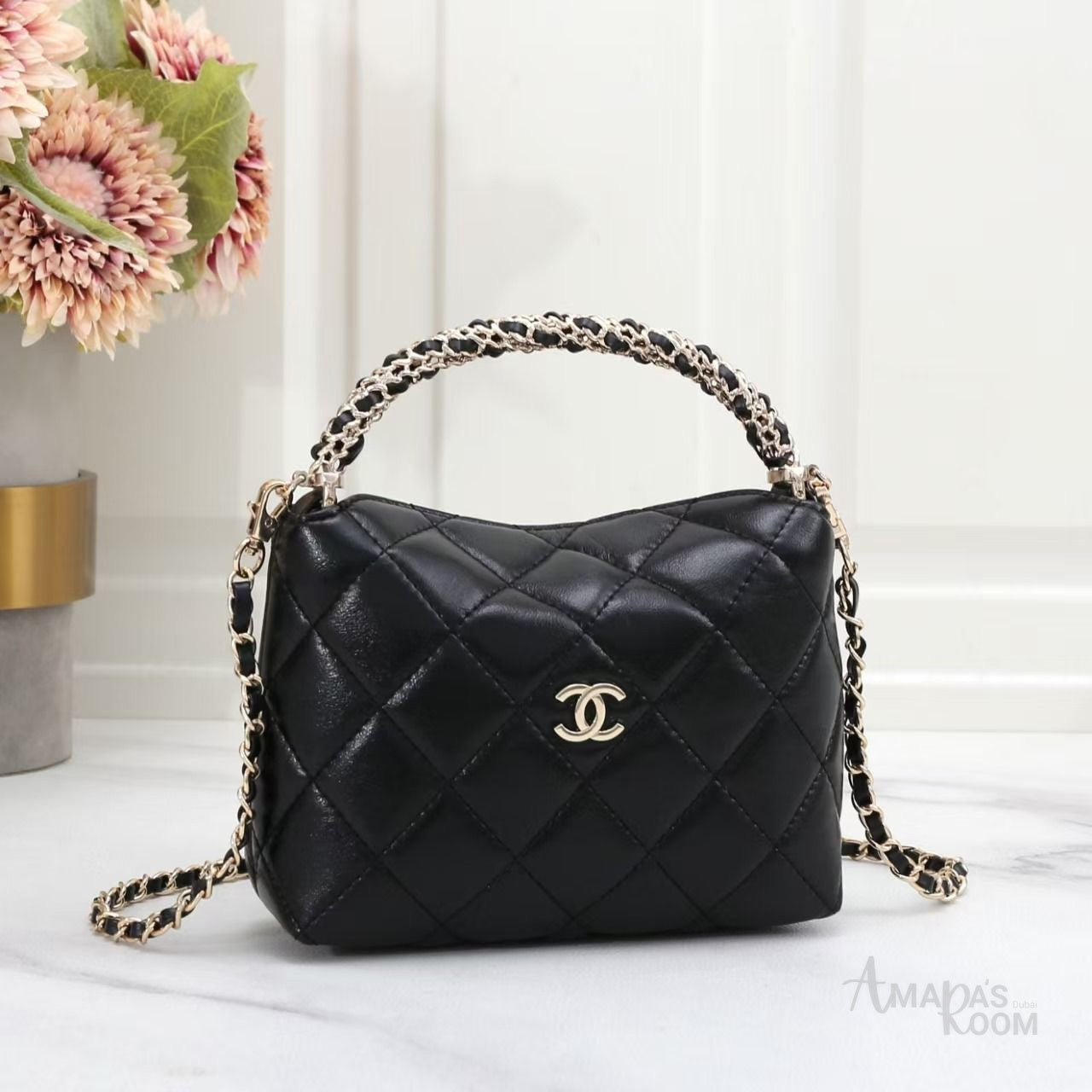 Chanel Bag | 24B Mini Top Handle Bag Chain Black