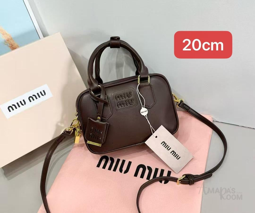 Miu Miu Bag Arcadie Leather Top Handle