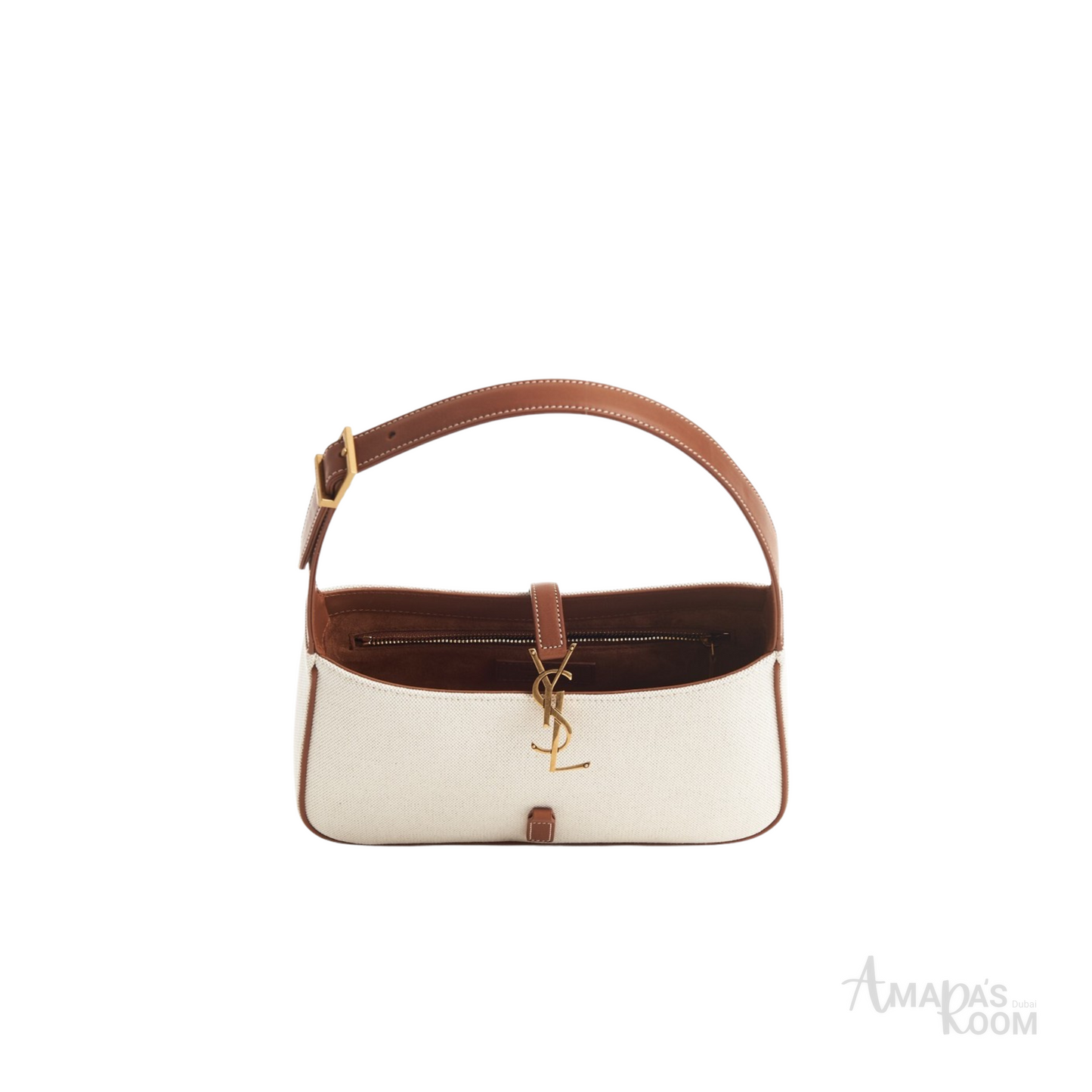 YSL Bag | Le 5 à 7 Canvas Leather Hobo Bag