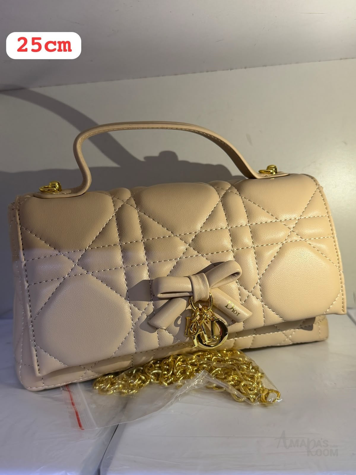 Dior Bag Top Handle Mini Bag Cream
