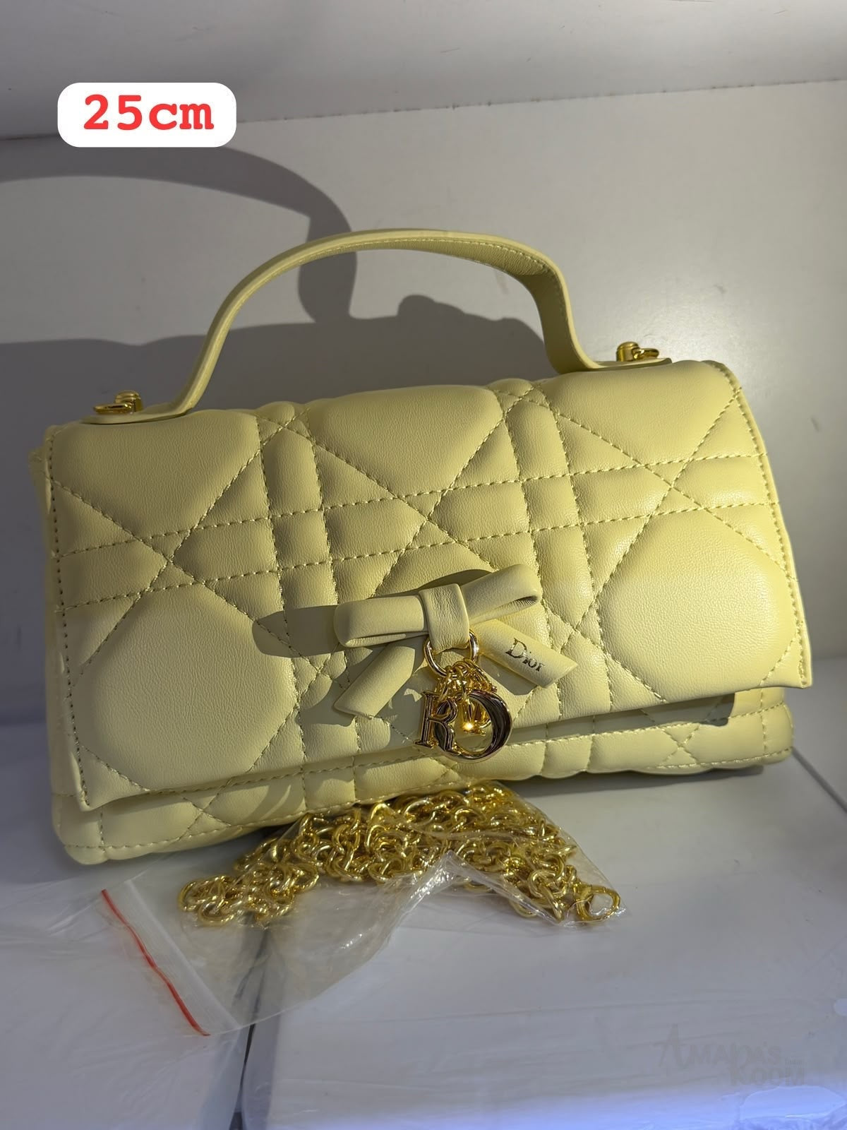 Dior Bag Top Handle Mini Bag Yellow