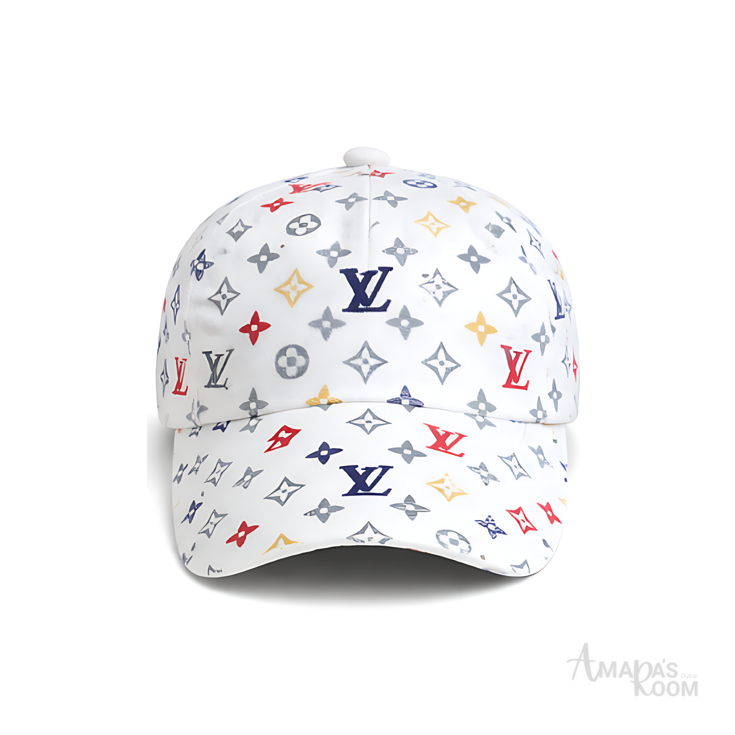 Louis Vuitton Cap | Multi Blue Monogram White