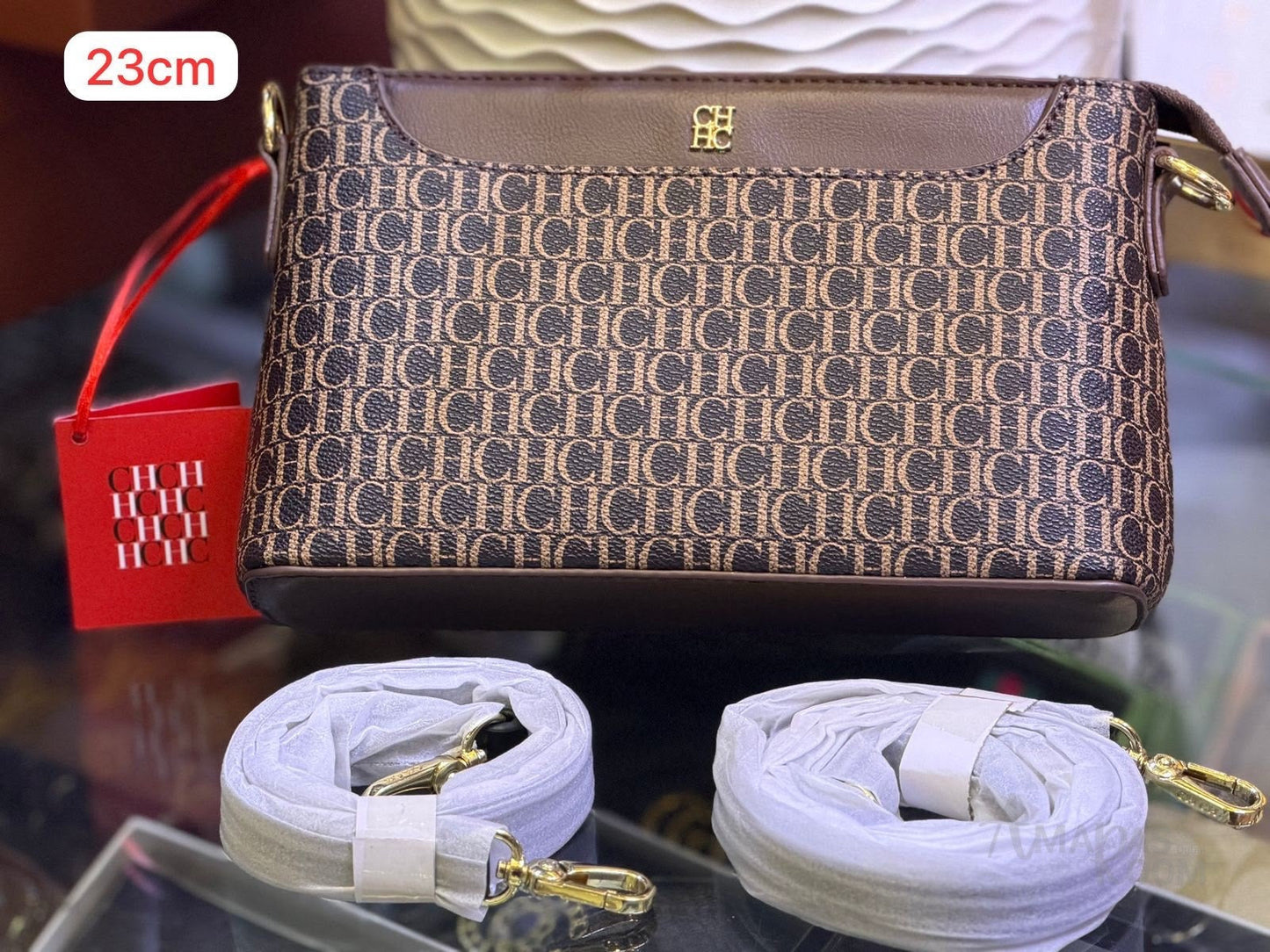 Carolina Herrera Bag Monogram Canvas Crossbody