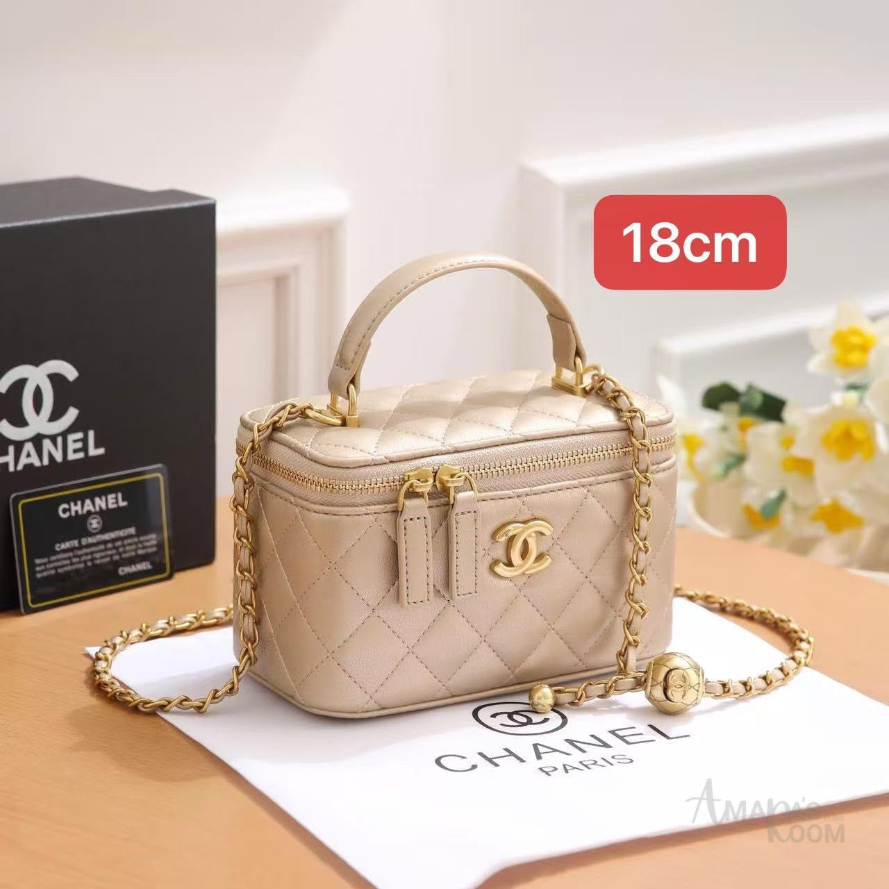 Chanel Bag Mini Vanity Case with Top Handle