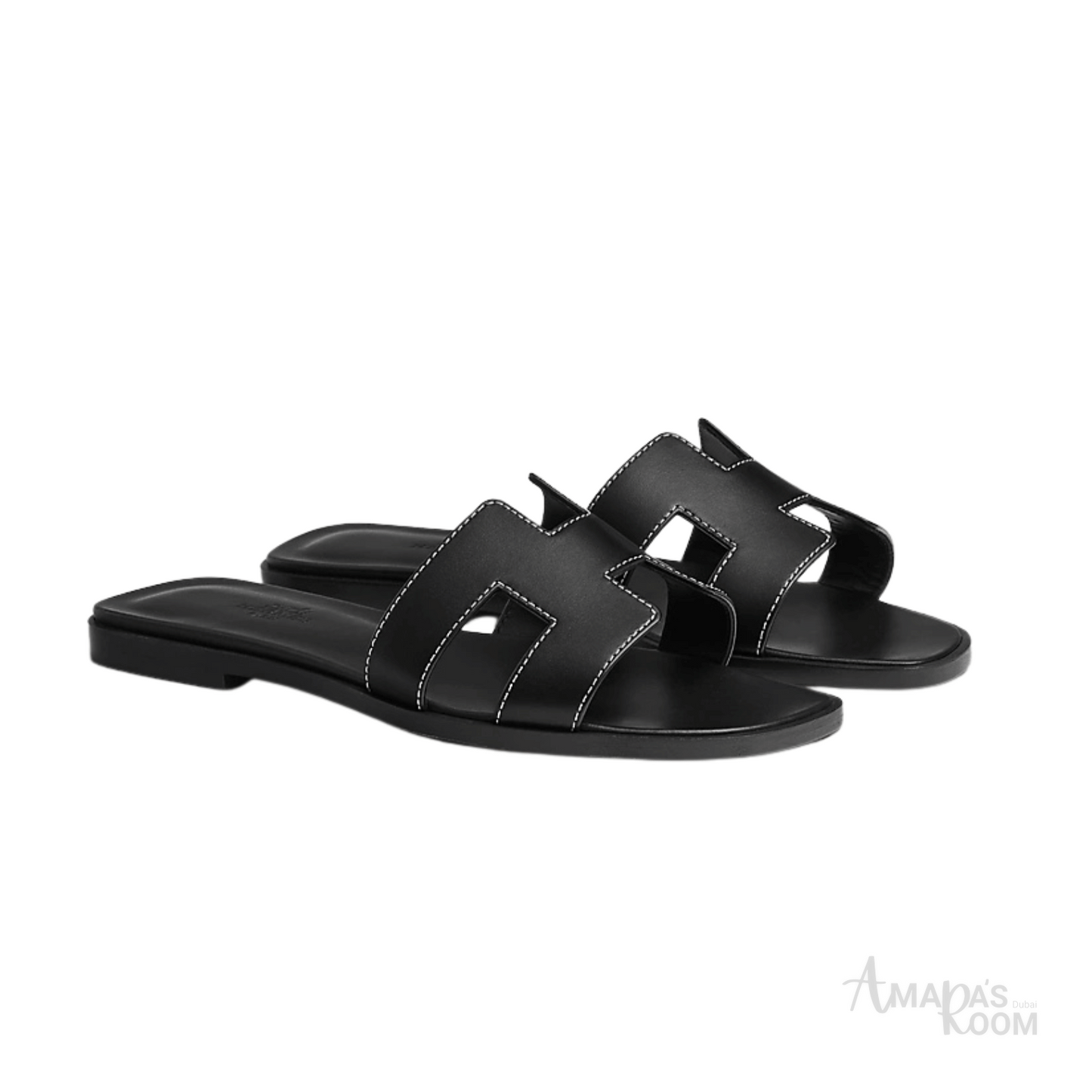 Oran Crystal Suede Slides – Black – Amara UAE image 3