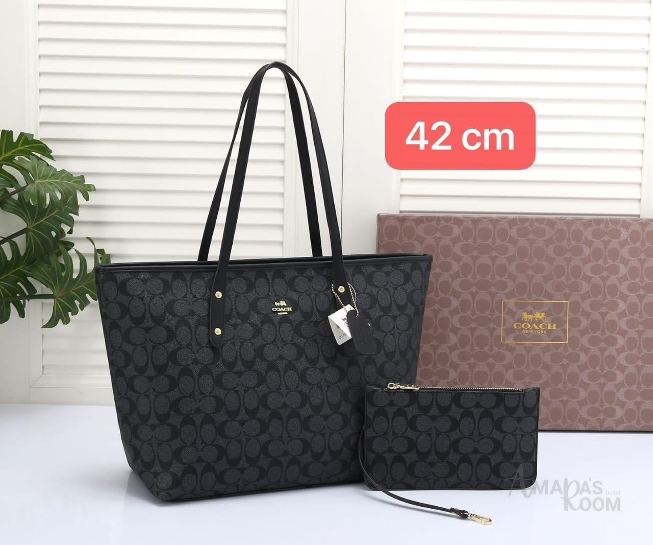 Coach Bag Signature Canvas Tote Black