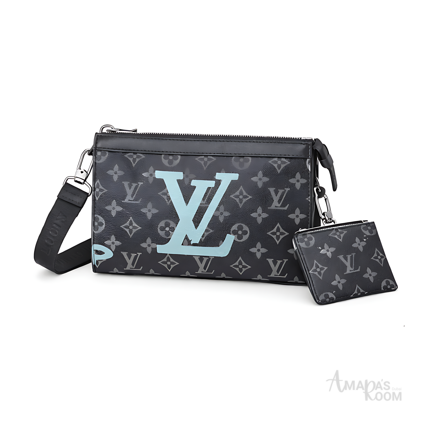Louis Vuitton Bag | Lv Logo Black Blue