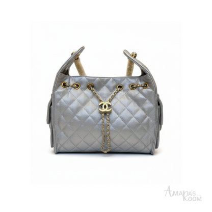 Chanel Bag | 25 Bucket Bag Leather Sliver
