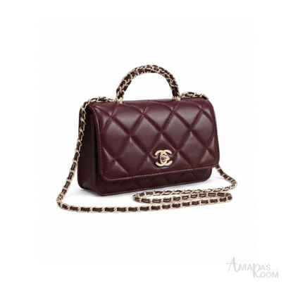 Chanel Bag | Mini Top Handle Shoulder Bag Leather