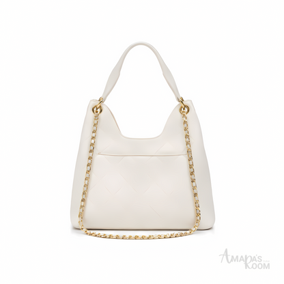 Chanel Bag | 25 Medium Hobo Light Beige Quilted Caviar