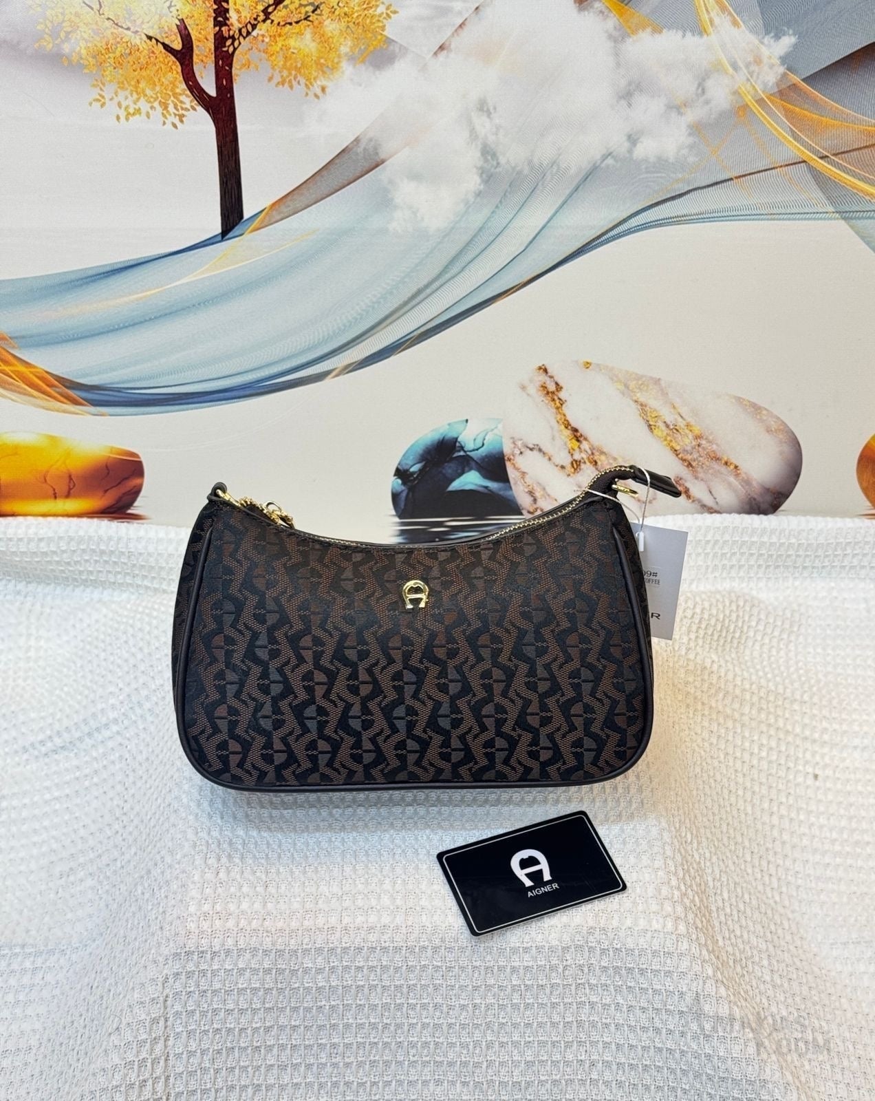 Aigner Bag | Juna Pochette Icon XS Signature Brown