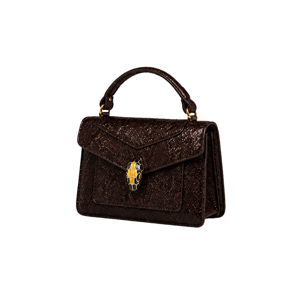 Bvlgari Bag Serpenti Forever Dark Brown Shiny