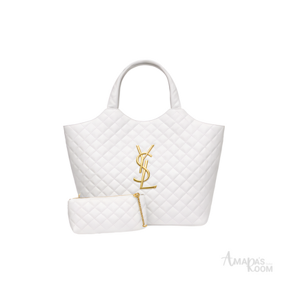 YSL Bag | Icare Maxi White Lambskin
