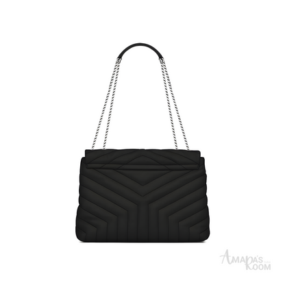 YSL Bag | Loulou Black Silver