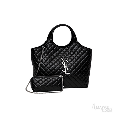 YSL Bag | Icare Maxi Quilted Lambskin Black