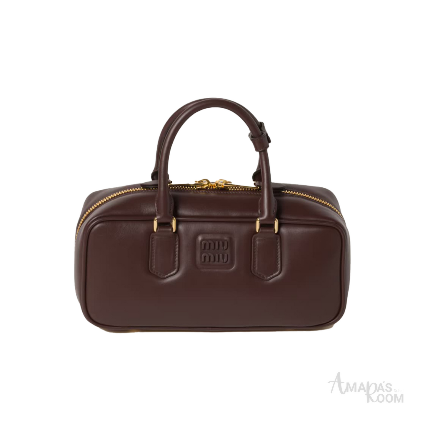 Miu Miu Bag | Solitaire Shiny Leather Dark Brown
