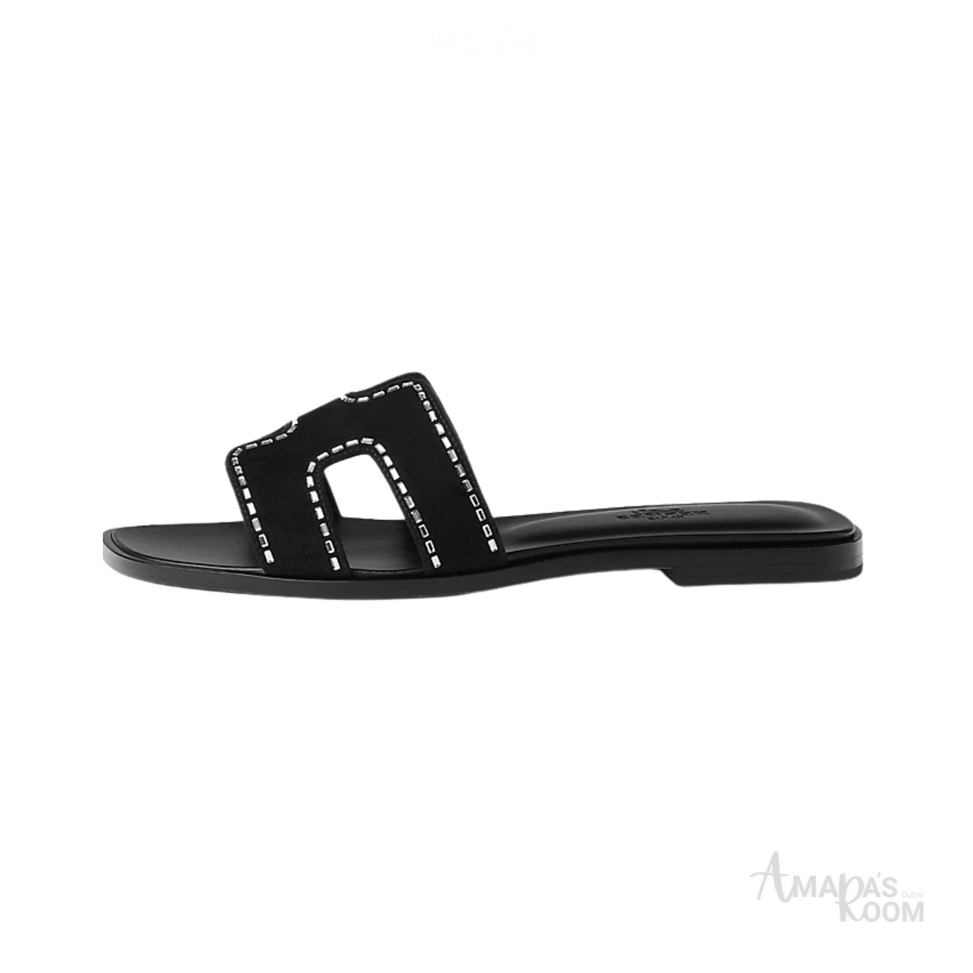 Oran Studded Slides – Black – Amara UAE