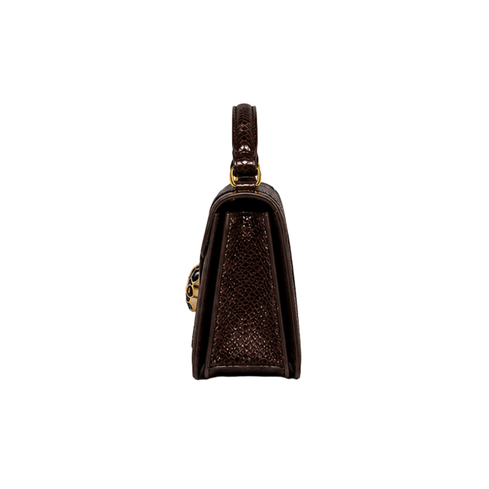Bvlgari Bag Serpenti Forever Dark Brown Shiny