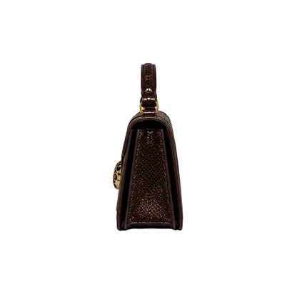 Bvlgari Bag Serpenti Forever Dark Brown Shiny