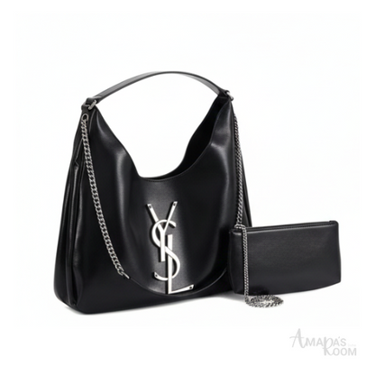 YSL Bag | Le 5 A 7 Leather Hobo Bag