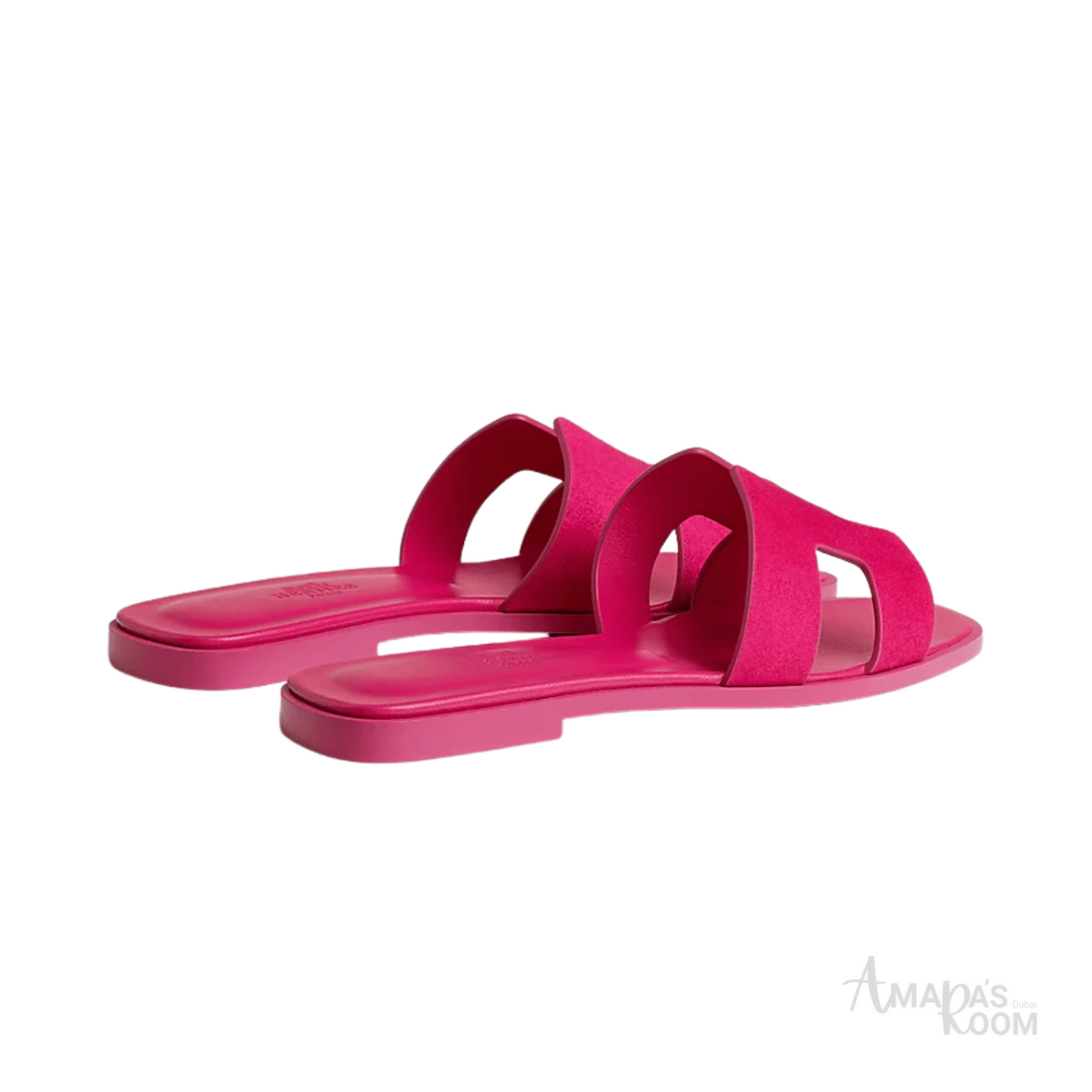 Oran Leather Slides – Blush Pink – Amara UAE image 2