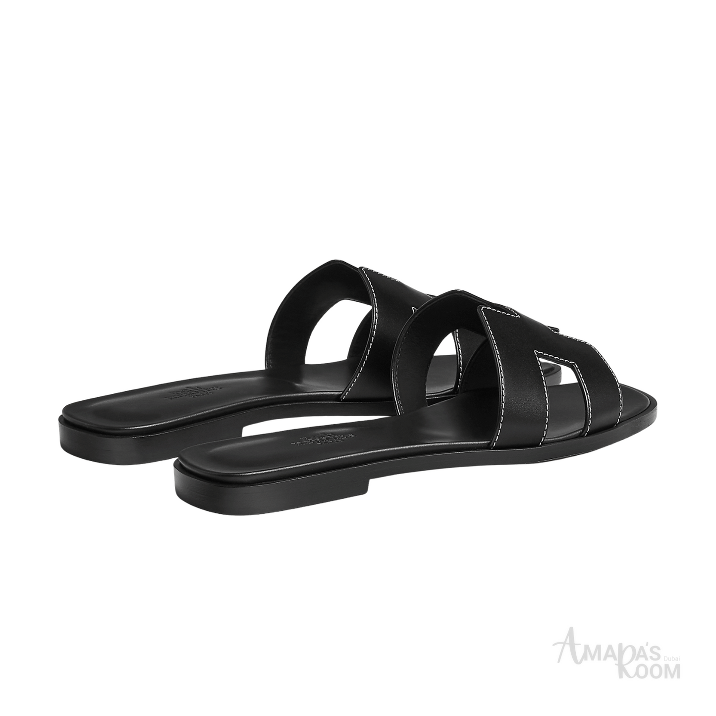 Oran Crystal Suede Slides – Black – Amara UAE image 2