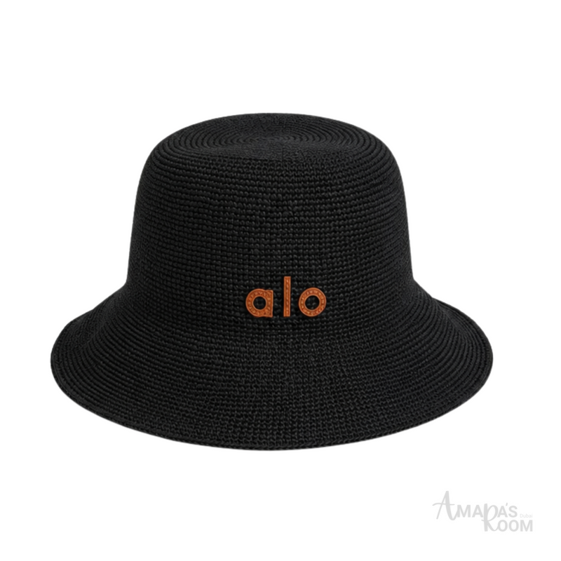 Alo Yoga Knit Bucket Hat Black – product view