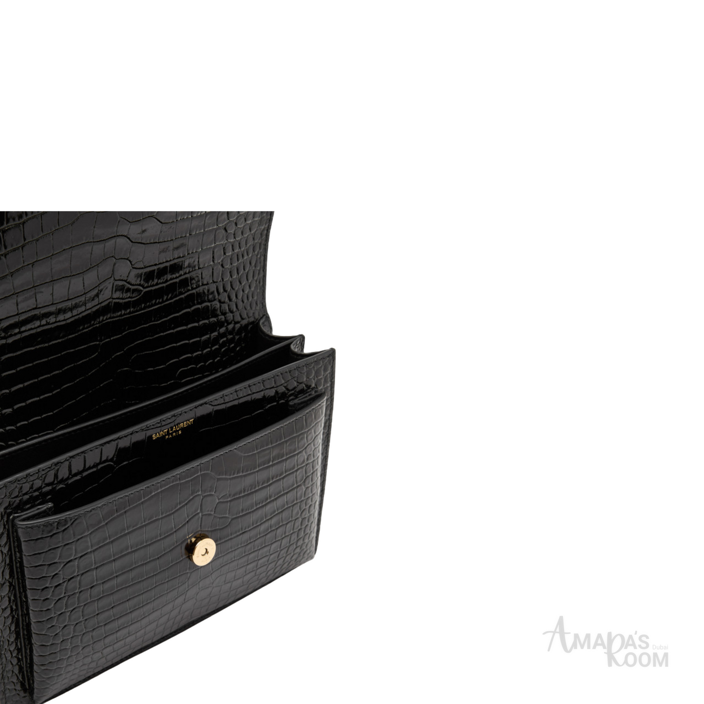 YSL Bag | Sunset Crocodile Leather Shoulder Bag