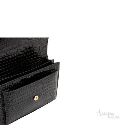 YSL Bag | Sunset Crocodile Leather Shoulder Bag