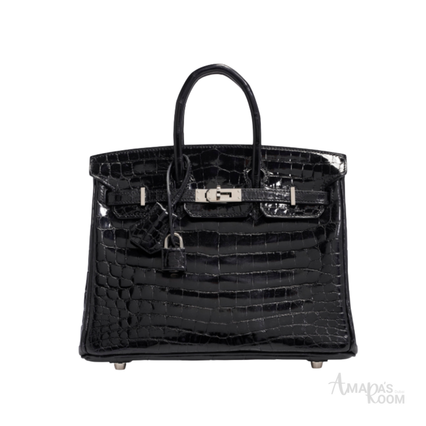 Hermès Bag | Birkin 35 Crocodile Black Silver Lock