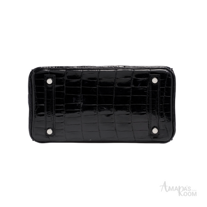 Hermès Bag | Birkin 35 Crocodile Black Silver Lock