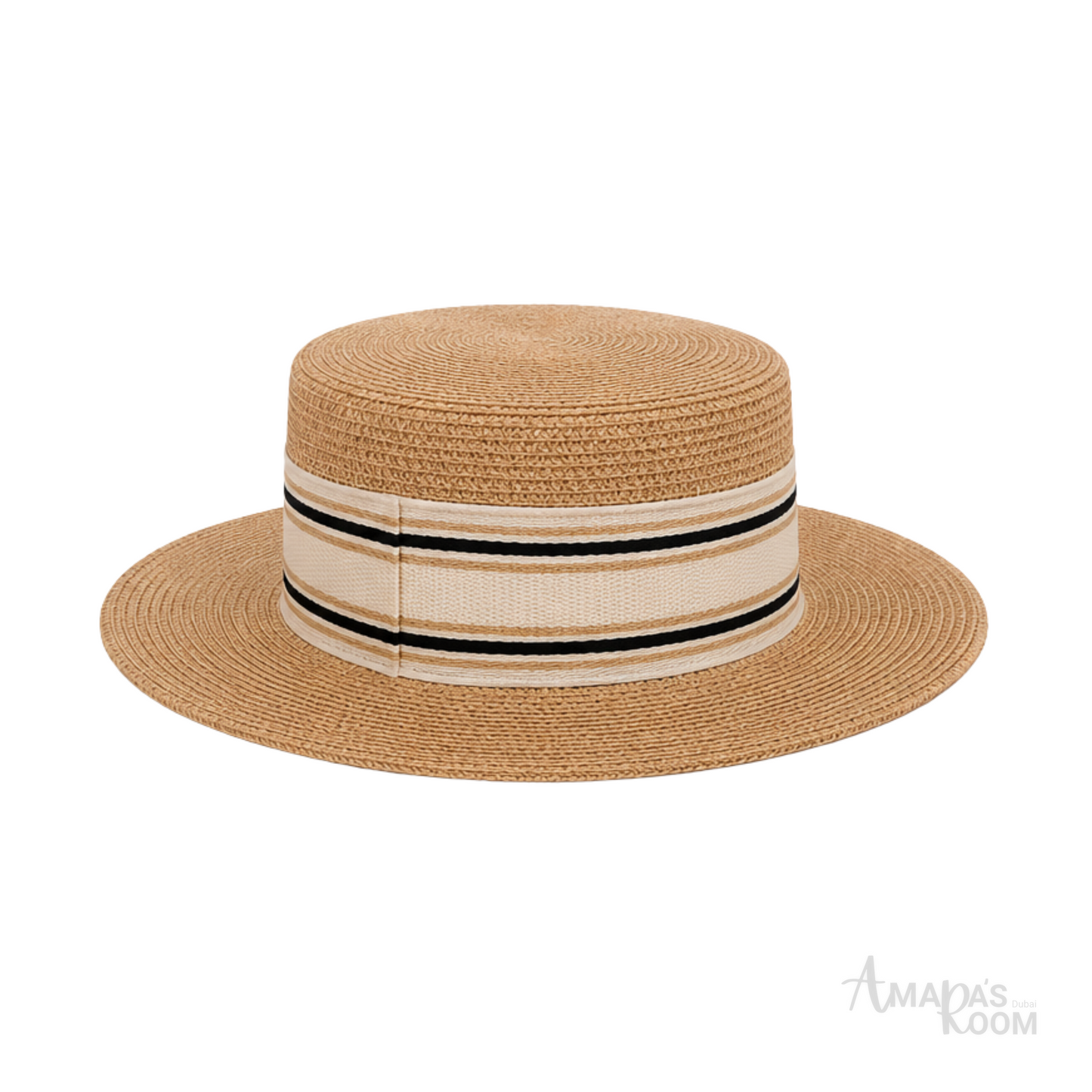 Miu Miu Raffia Boater Cap Natural White