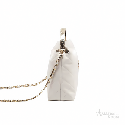 Chanel Bag | 25S Coco Crush Handle Caviar White LGHW