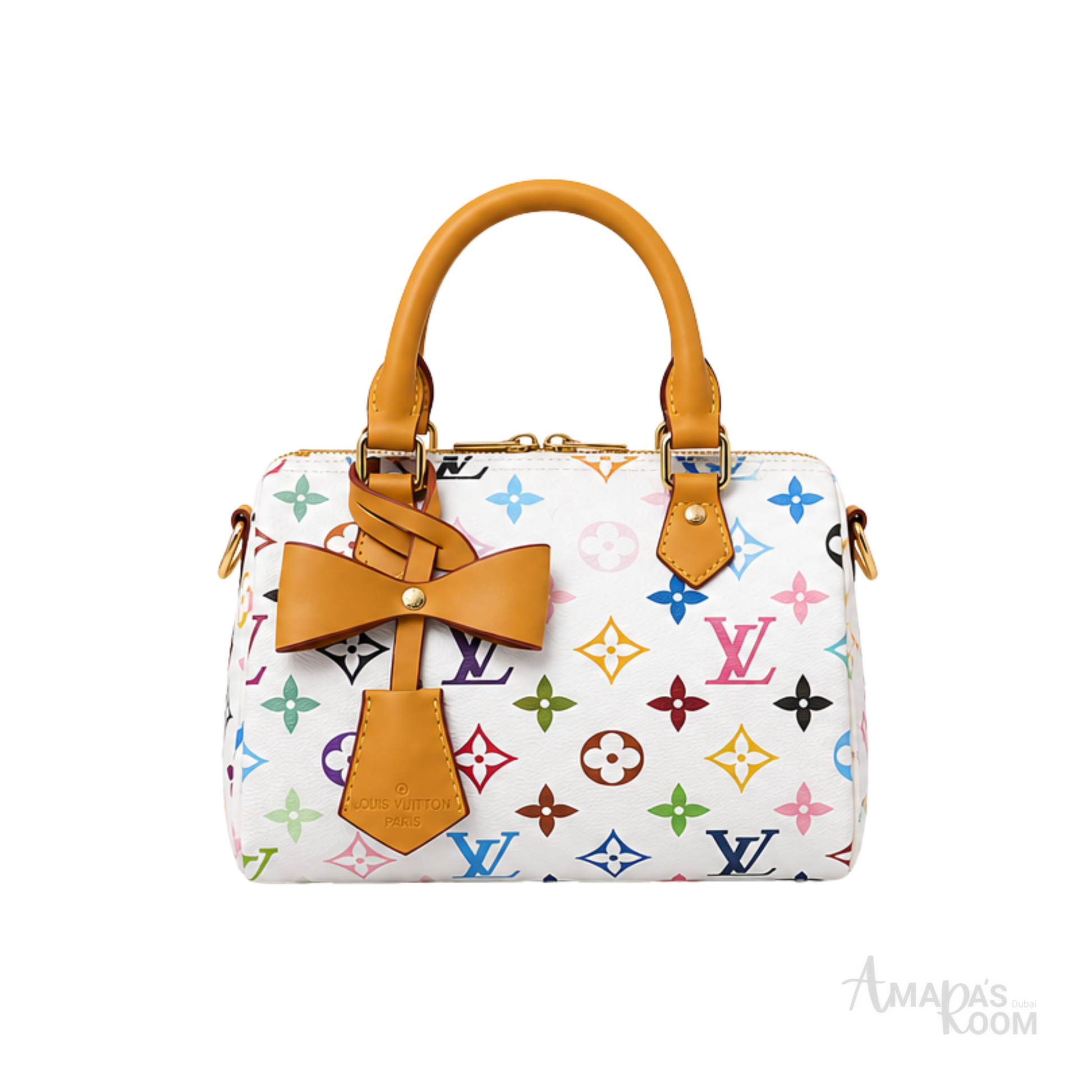 Louis Vuitton X Takashi Murakami Speedy White Multicolor Monogram Bag – product view