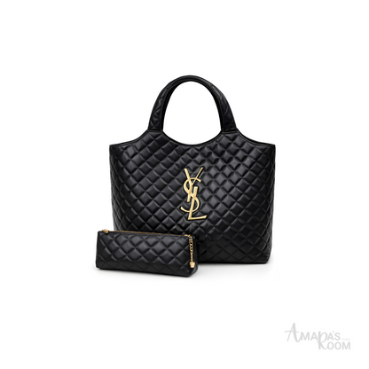 YSL Bag | Icare Maxi Quilted Black