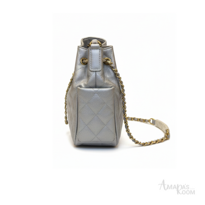 Chanel Bag | 25 Bucket Bag Leather Sliver