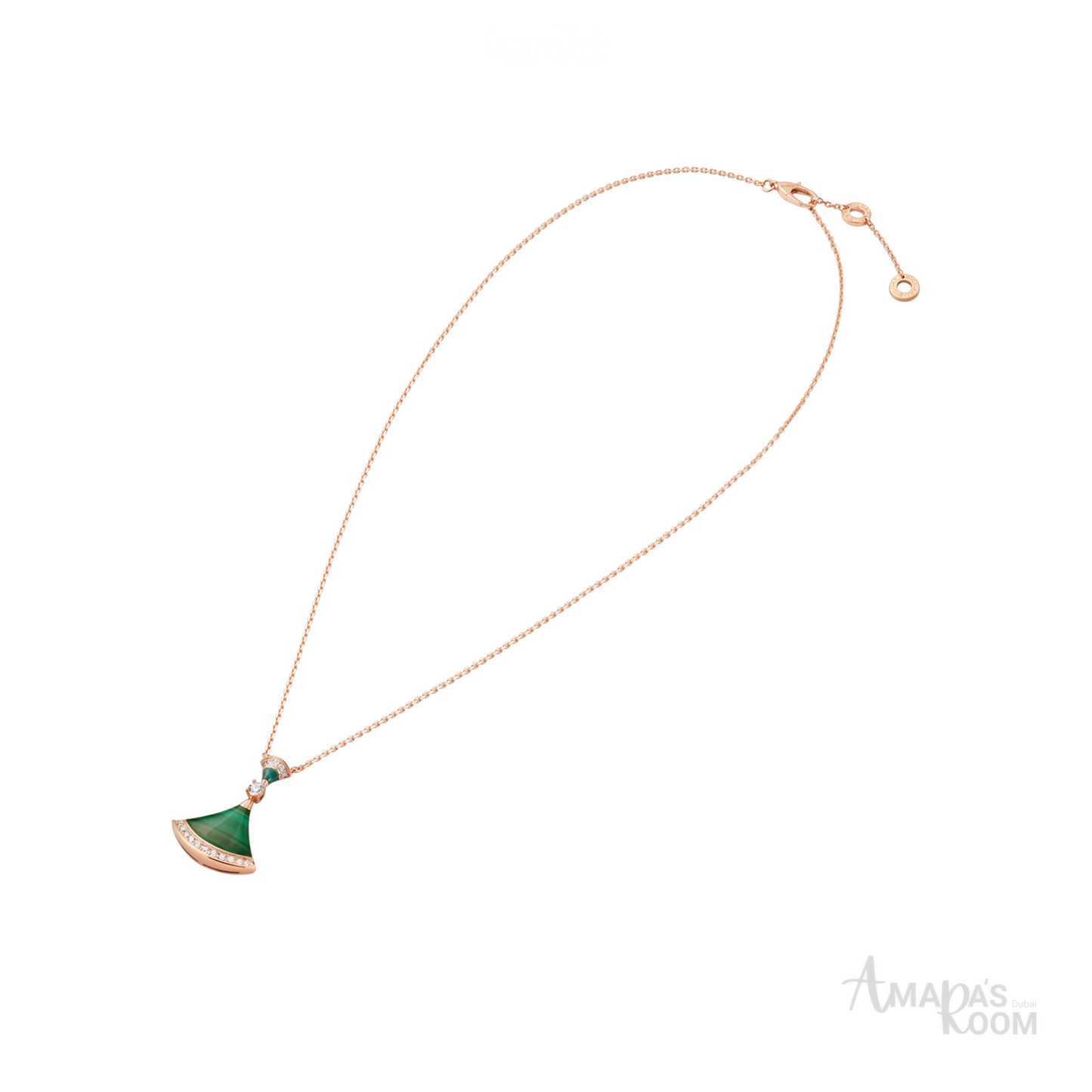Bvlgari Jewelry | 18k Rose Gold Pendant Set Diamond Necklace
