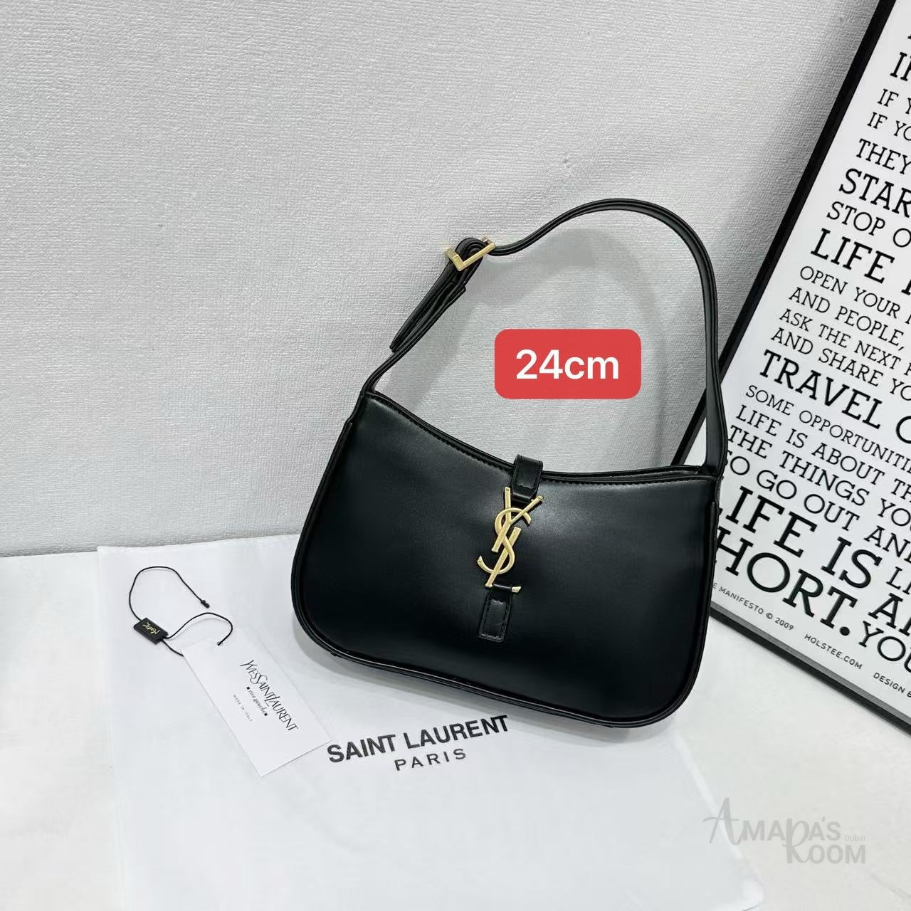 YSL Bag Le 5 à 7 Leather Hobo