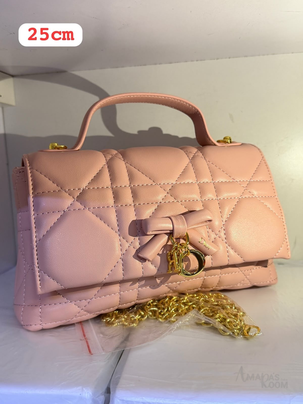 Dior Bag Top Handle Mini Bag Pink