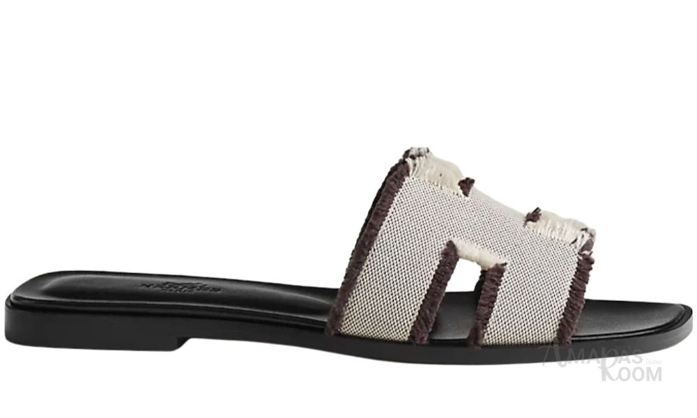 Oran Leather Slides – Deep Plum – Amara UAE