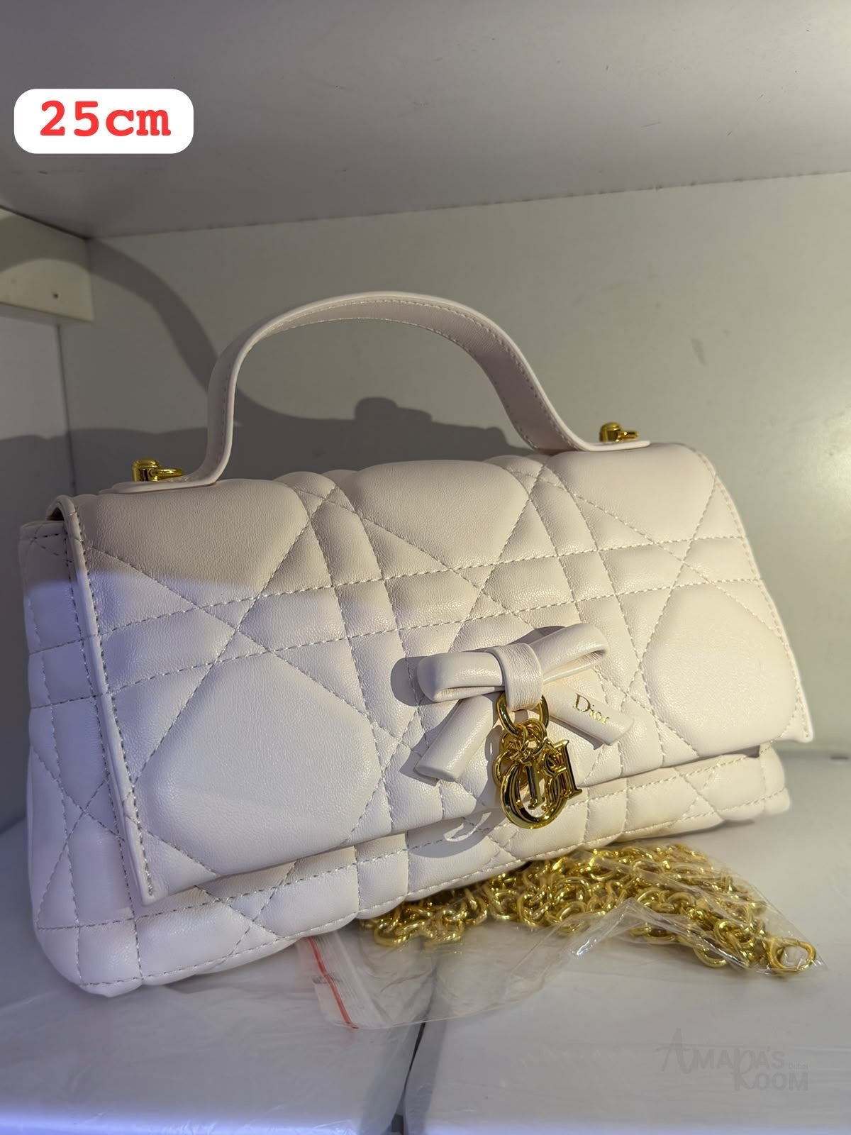 Dior Bag Top Handle Mini Bag White