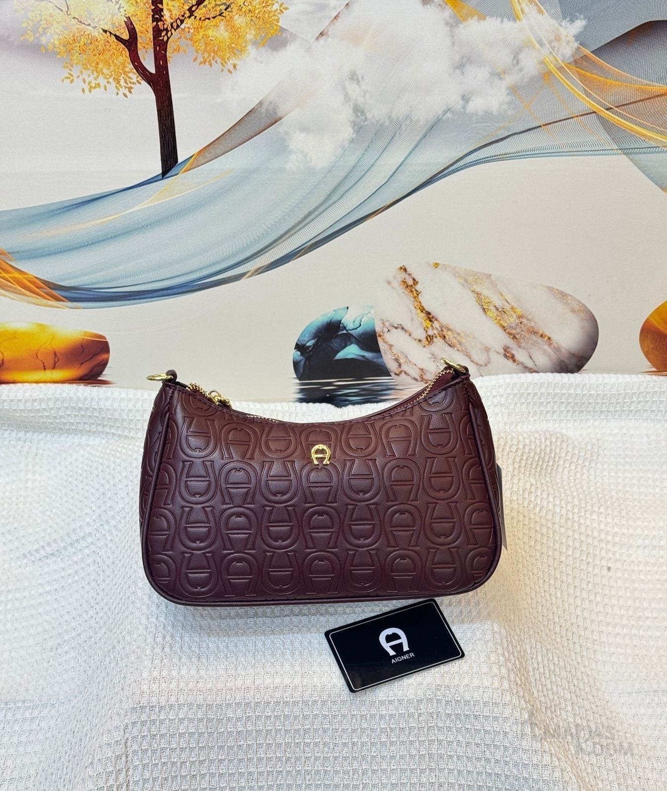 Aigner Bag | Diadora Logo Pochette XS Quilted Grained