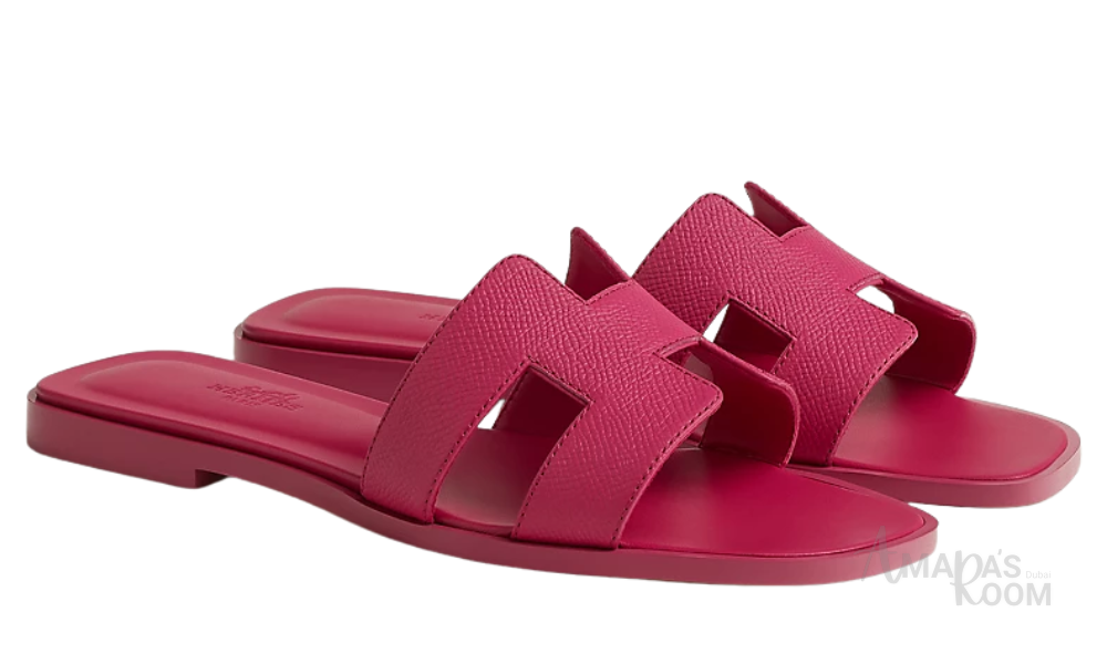 Oran Leather Slides – Bougainvillea Pink – Amara UAE image 2