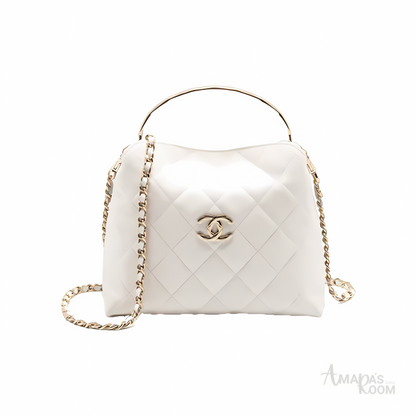 Chanel Bag | 25S Coco Crush Handle Caviar White LGHW