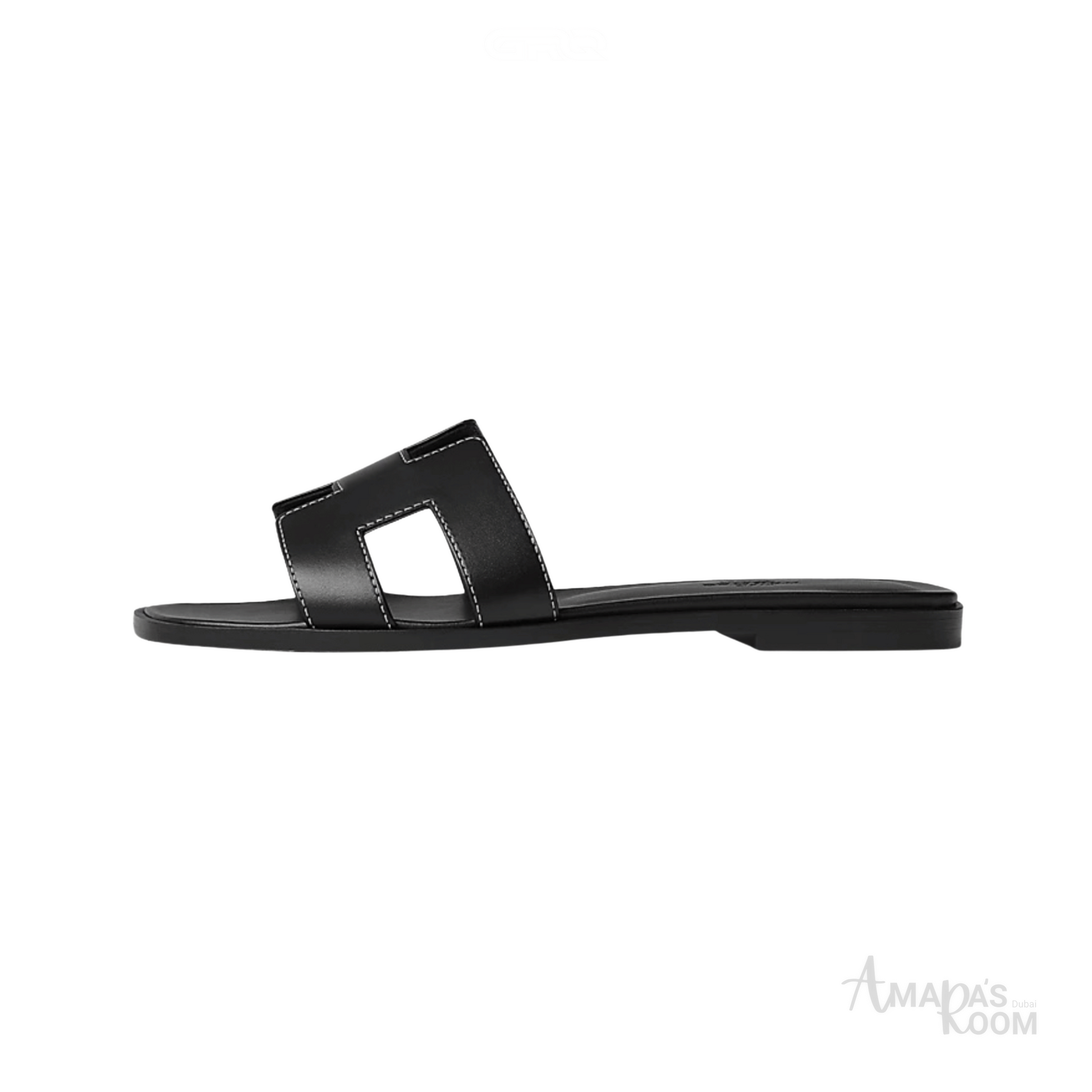 Oran Crystal Suede Slides – Black – Amara UAE