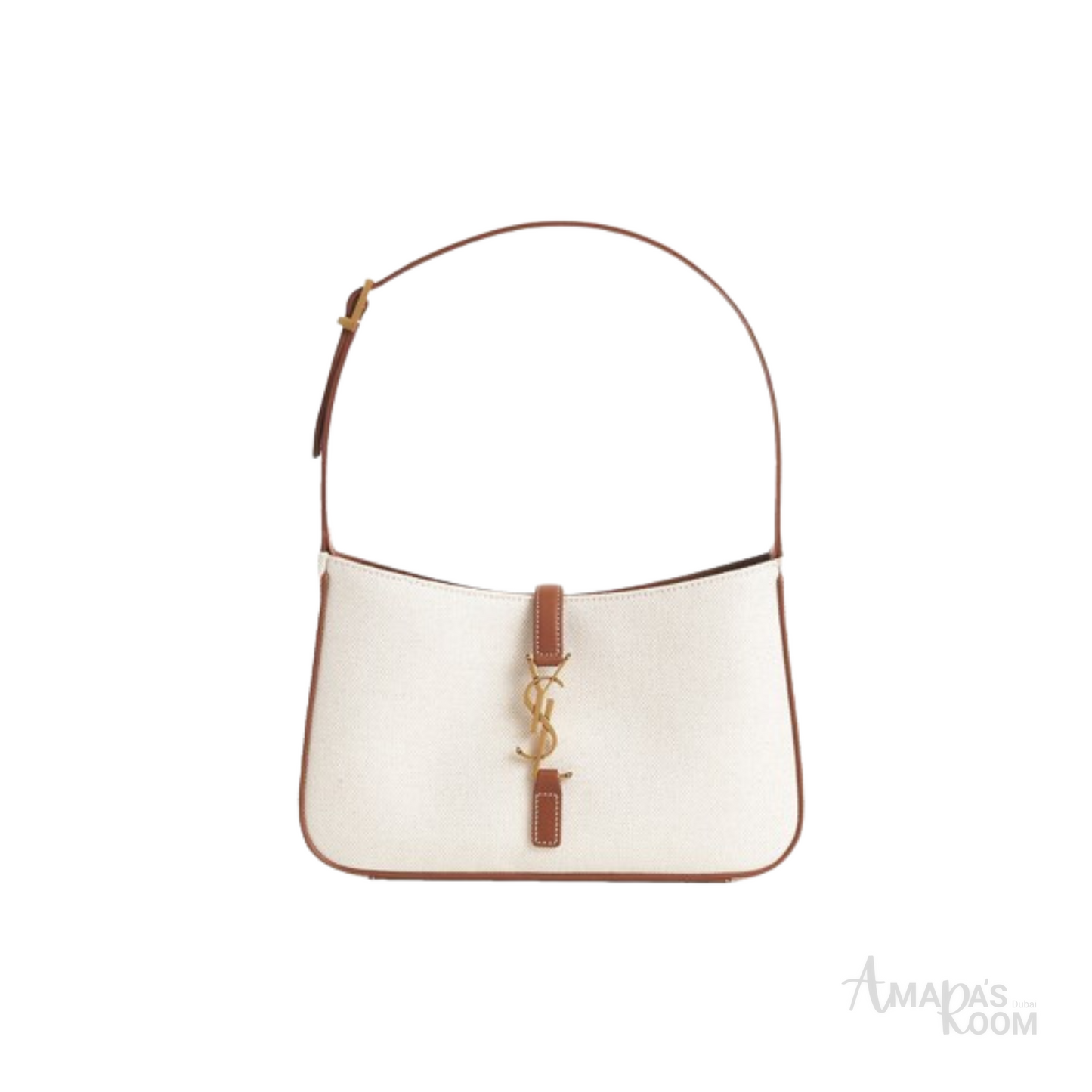 YSL Bag | Le 5 à 7 Canvas Leather Hobo Bag