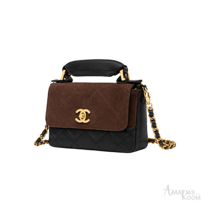 Chanel Bag | Brown Black Shiny Calfskin