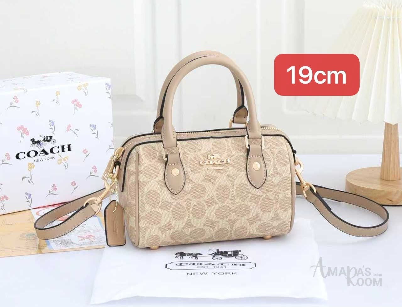 Coach Bag Mini Rowan Satchel Blocked Signature Canvas
