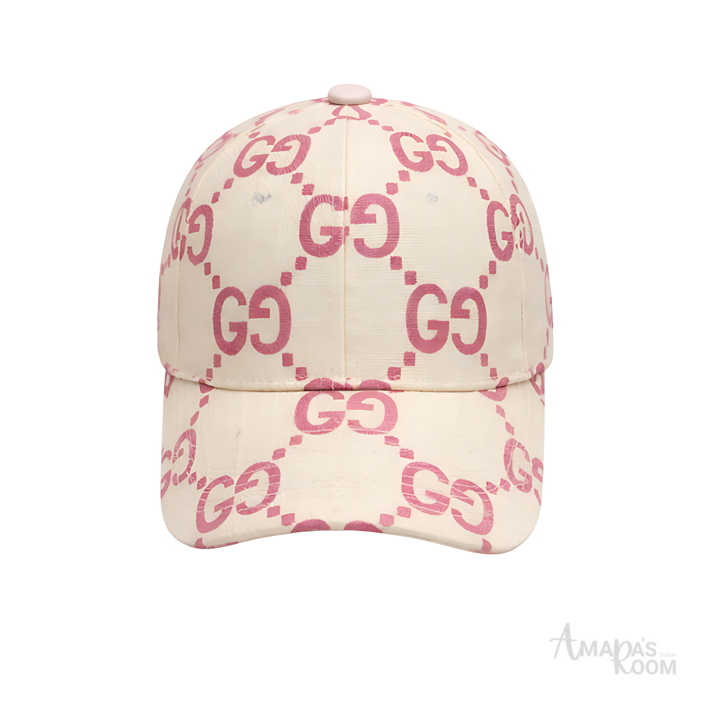 Gucci Cap | Jumbo Cap White Pink