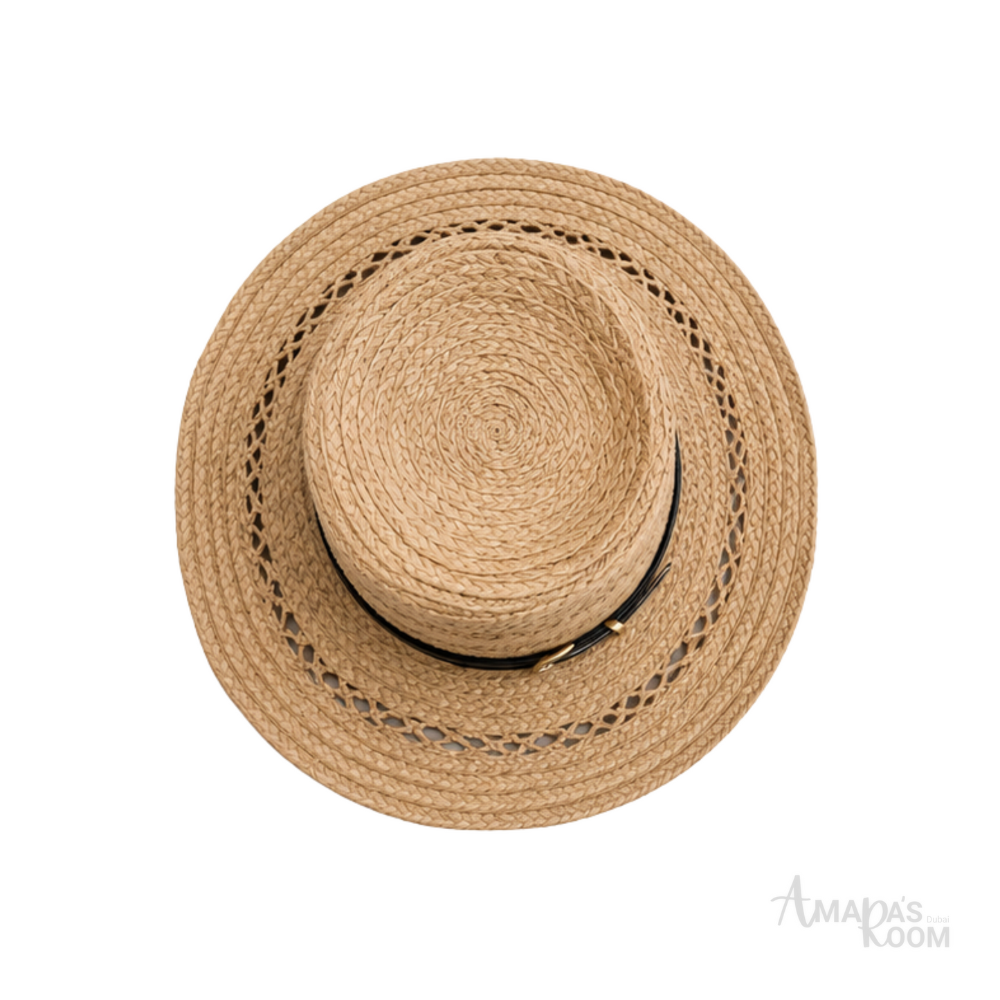 Prada Triangle Straw Boater Cap Beige Black